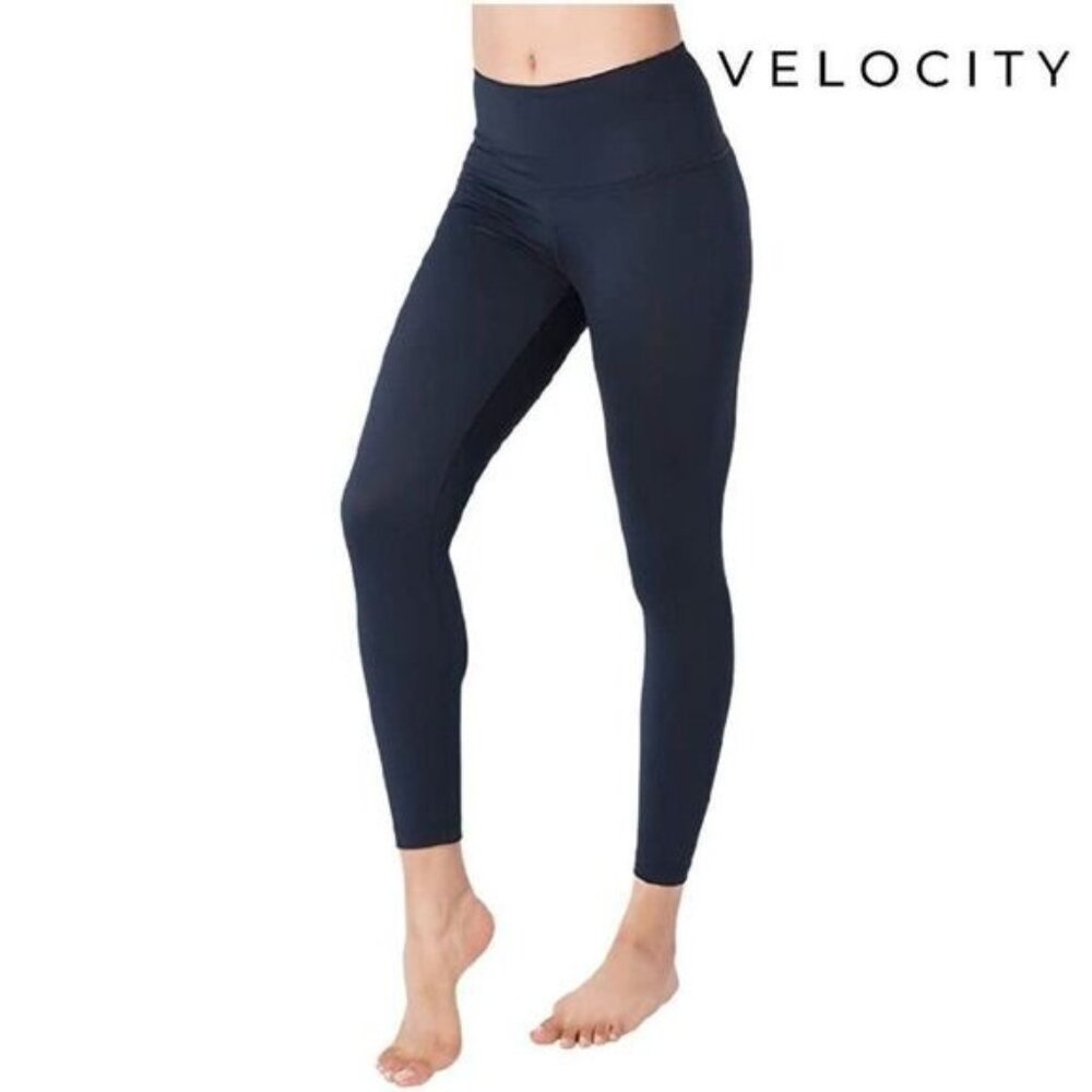 Velocity High Waist‎ Squat Proof Ankle Length Yoga Pants for Women